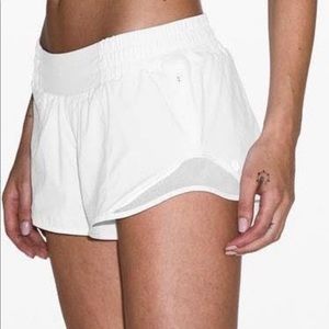 Lululemon White Hotty Hot Shorts